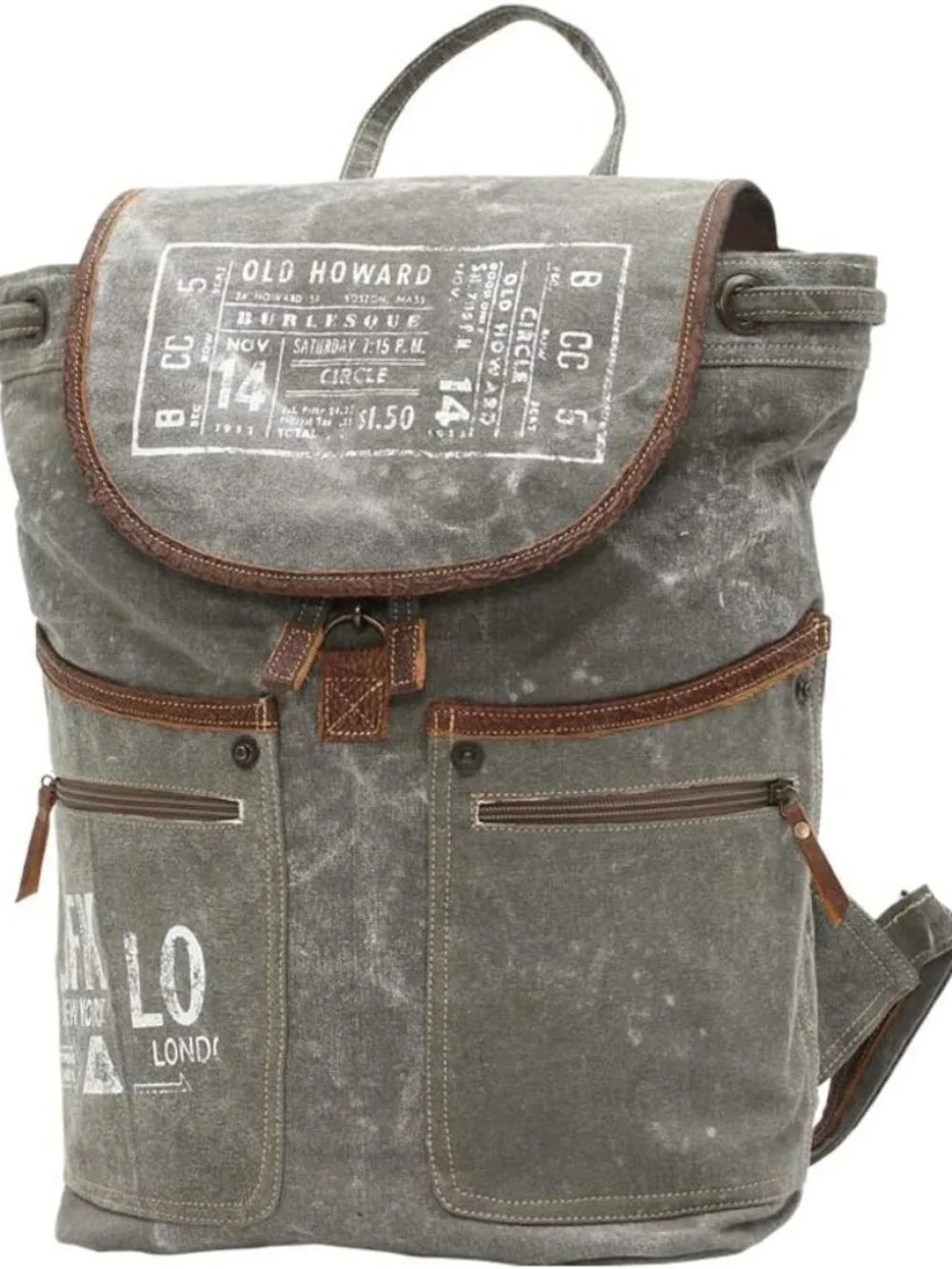Old Howard Upcycled Canvas Backpack S-0829
